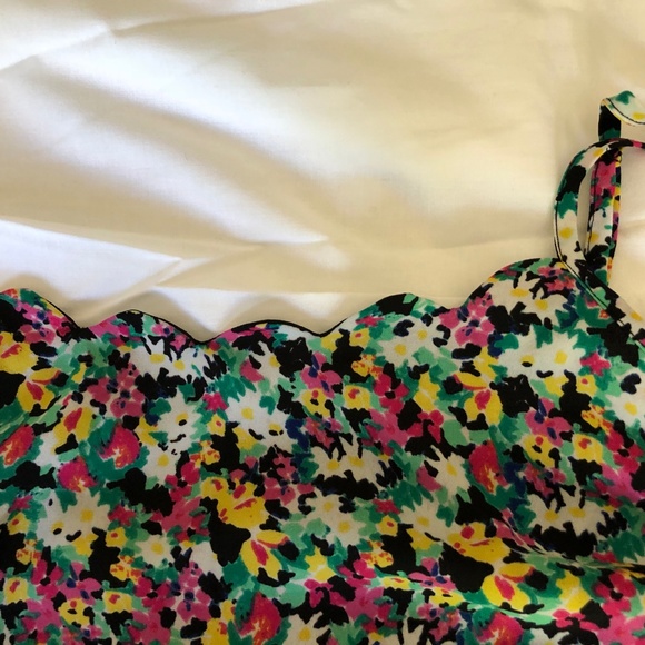 floral print scalloped hem tank - Picture 6 of 7